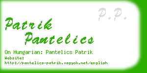 patrik pantelics business card